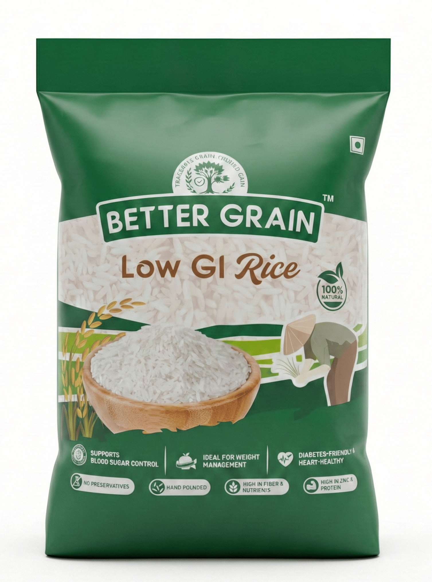 Better Grain Low GI Rice - 100% Natural, Diabetes-Friendly & Heart-Healthy