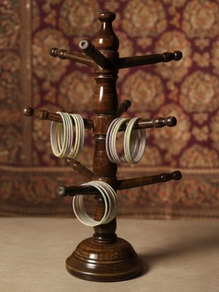 Xomark Elegant Wooden Bangle & Bracelet Display Stand