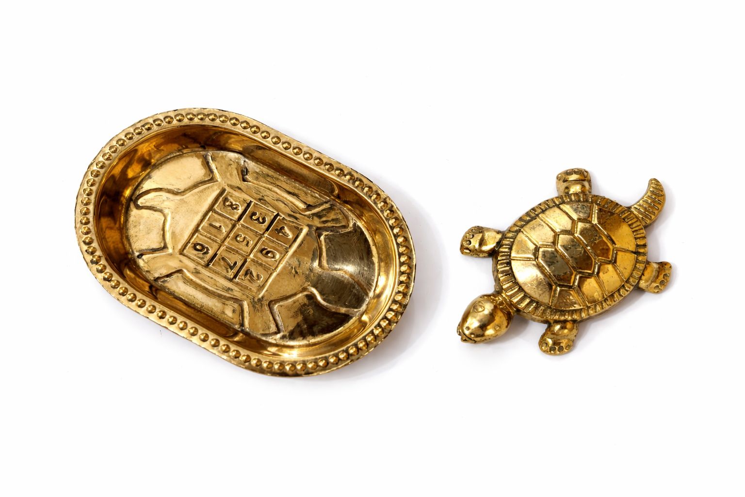 Gold 100% Pure Brass Tortoise Vastu Feng Shui Turtle For Wealth, Good Luck & Positive Energy | Home & Office Decor | Secret Wish Feature | Vastu Gift Item