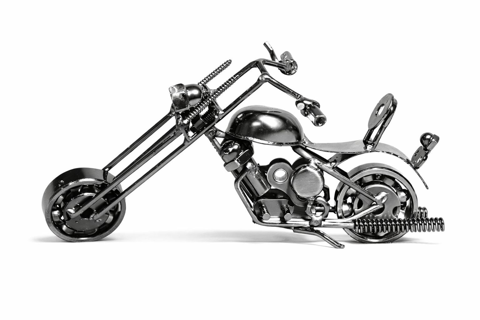 Black Silver Iron Mini Bike For Home Decor Decorative Showpiece Showcase(5X3-Inches)