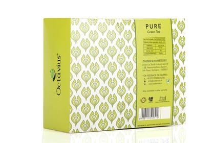 Octavius Pure Green Tea Bags - 100 Pieces | 100% Natural | Antioxidant-rich | Reduces Waist | Detox Green Tea Bags (1.7 gm x 100 Bags)