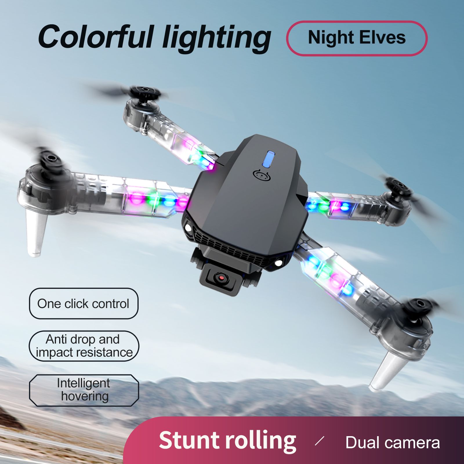 E88 Light Drone with Single Camera & Single Battery - Foldable, Compact & High-Performance Drone
