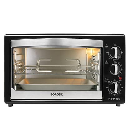 Borosil Prima 30 L Oven Toaster & Grill, Motorised Rotisserie & Convection Heating, 6 Heating Modes