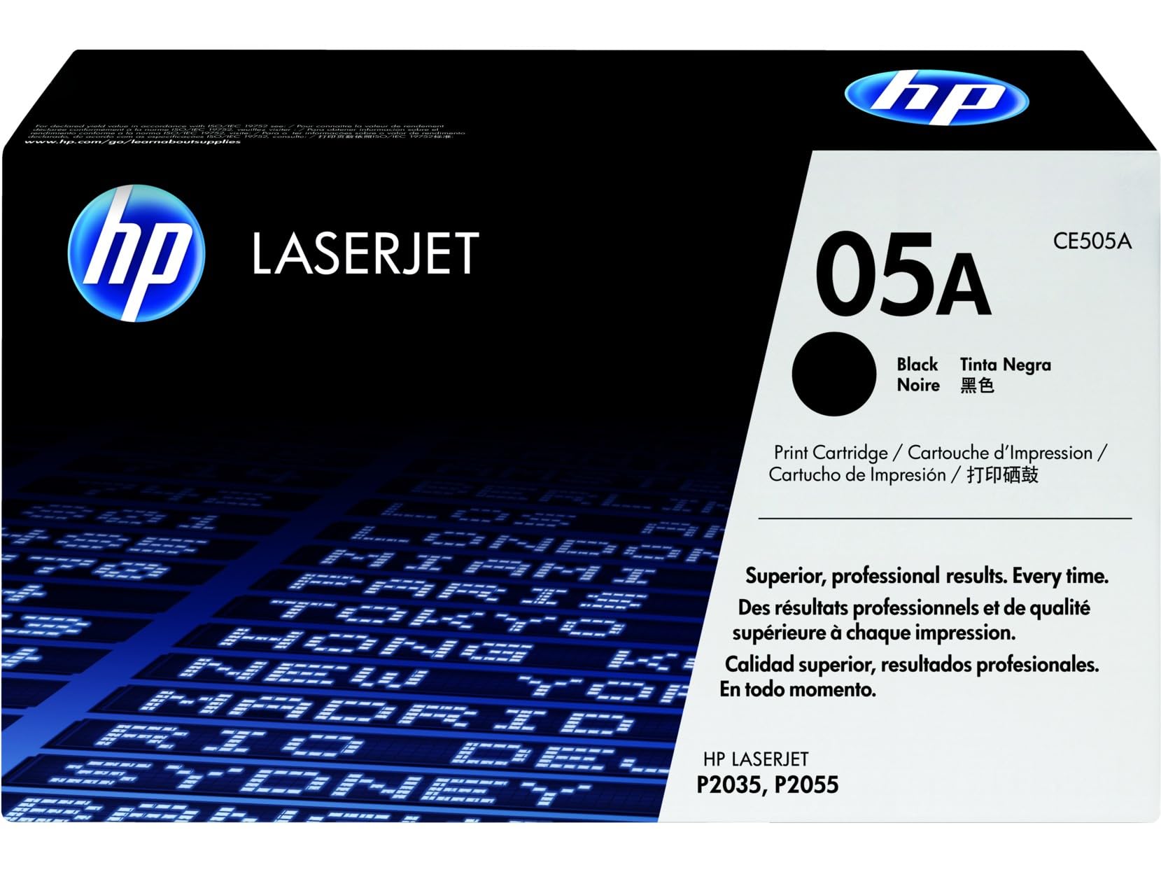 HP 05A Black Original LaserJet Toner Cartridge (CE505A) for HP LaserJet , P2055d, P2055dn  P2035, P2035n, P2055Printers