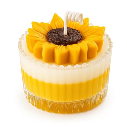 Premium Sunflower Scented Candle | 100% Natural Soy Wax | Long-Lasting Aromatherapy Candle in Glass Jar | Non-Toxic & Hand-Poured | Ideal Gift for Diwali, Weddings, Christmas, Valentine’s & Birthdays