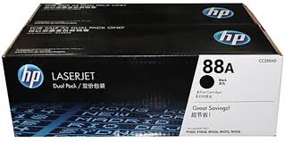 HP 88A Black Original Toner Cartridge Dual Pack Pack Of 2 Compatible with HP LaserJet P1108, M1136, M128fn, M126nw, M126fw Printers