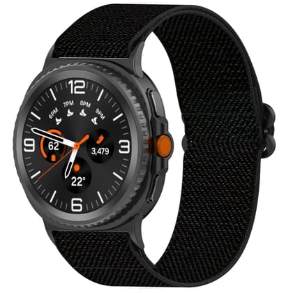 ZAPPER Elastic Nylon Watch Strap Compatible with Samsung Watch 8 & Watch 8 Classic – Breathable Stretchable Band with Metal Connectors, Comfortable Sport Loop for Men & Women
