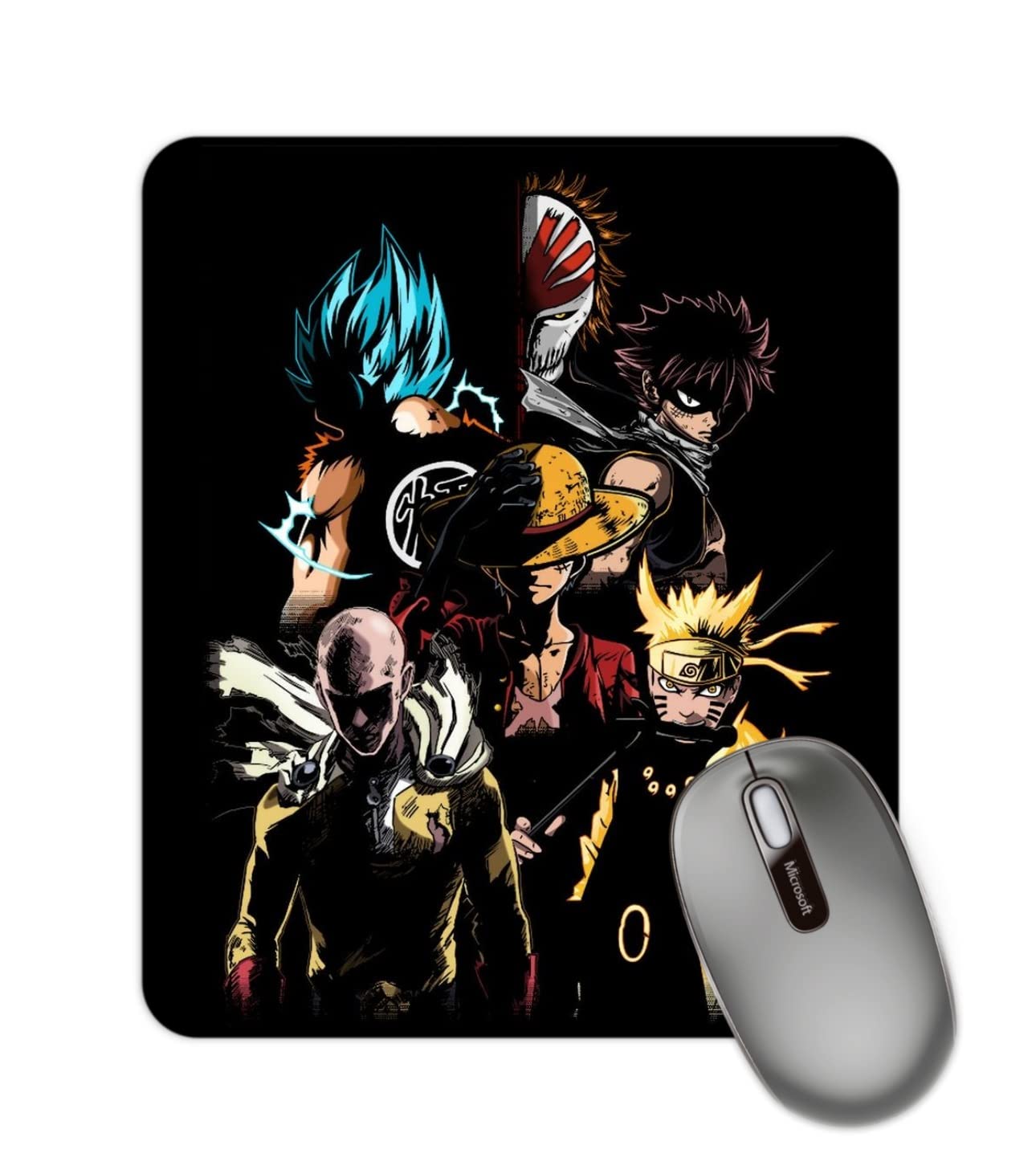 Anime Mouse Pad for Laptop Desktop PC Gaming Mousepads Rubber Base with Anti Skid Smooth Surface Monkey Luffy Son Goku Naruto Mousepad