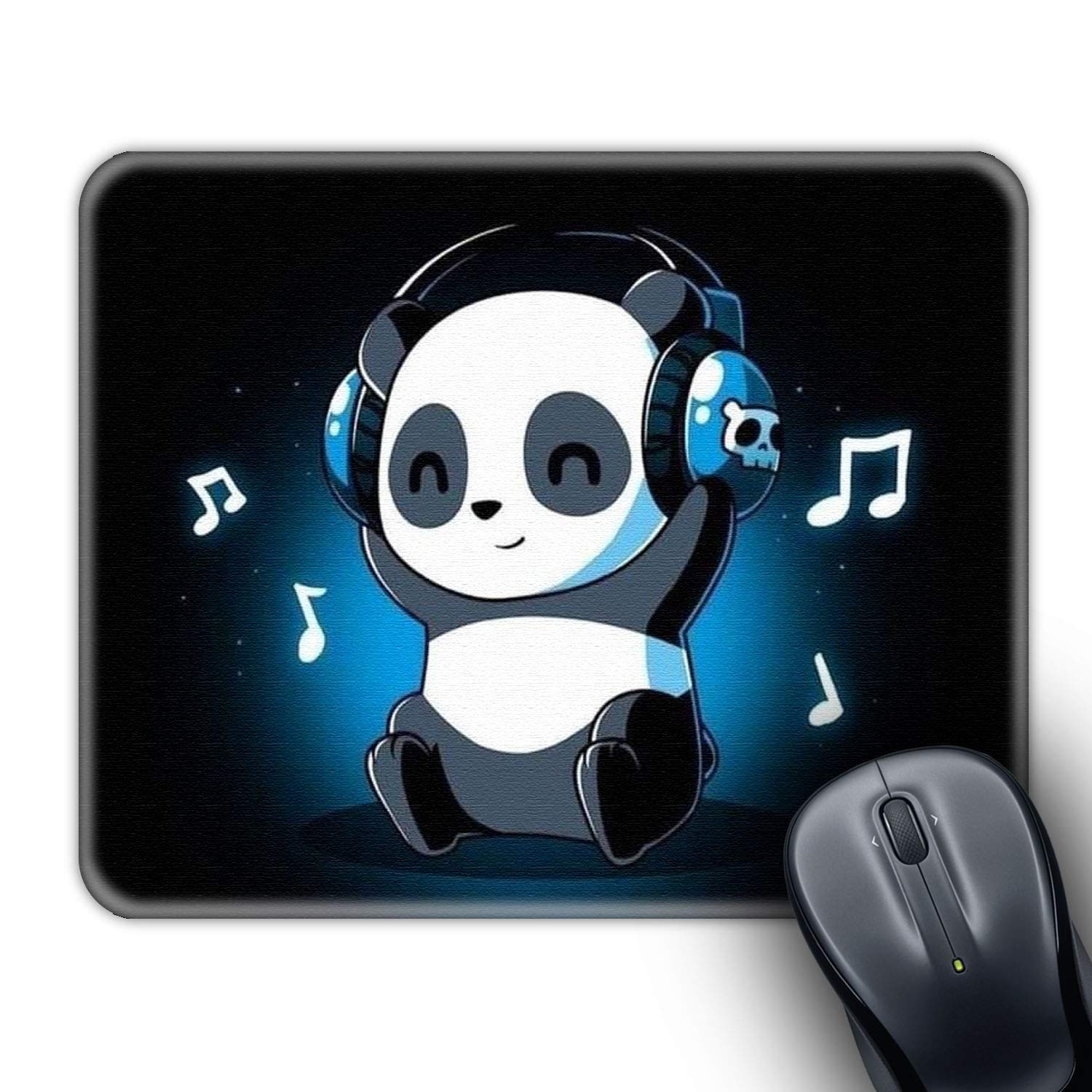 Panda Animal Music Headphone Pattern Printed Mouse pad for PC / Printed Mouse Pad – Gaming Mouse Pad for Laptop/Computer (Gifts for Men/Women/Girl/Boys)( Pack of 1 )