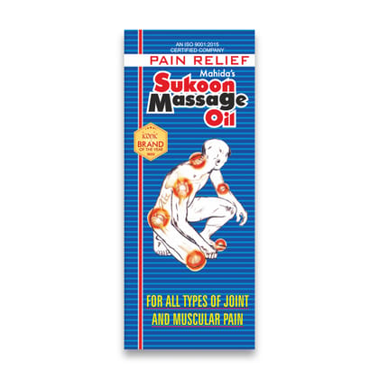 Mahida & Sons Sukoon Massage Oil (Pain Relief) | Herbal Joint & Muscle Relief Oil | Supports Arthritis Care | Natural, Chemical-Free & Paraben-Free | Fast-Absorbing, Non-Greasy Formula