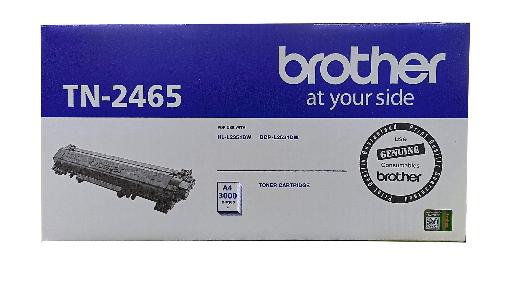 Brother TN-2465 Black Toner Cartridge – Compatible with HL-L2321D, HL-L2361DN, DCP-L2541DW, MFC-L2701DW Laser Printers