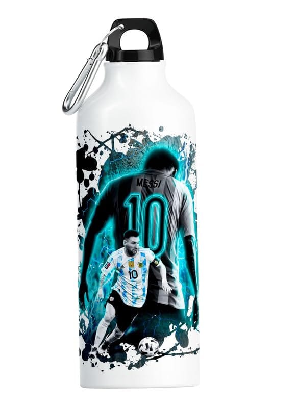  Lionel Messi  750ml Printed Aluminum Gym Water Bottle