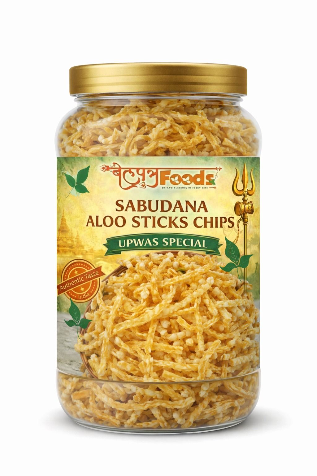 BELPATRA FOODS - Tasty KurKure Sabudana Aloo Chakli – Ready-to-Fry! Potato ChakliFestive Mithas Sabudana Crunch | Classic Upwas Delight Chakli | Golden Glow Sabudana Snack | Royal Desi Crunch Chakli | आलू साबूदाना चकली