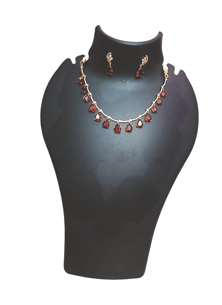 Black Necklace Display Bust Stand (Jewelry Showcase Model)