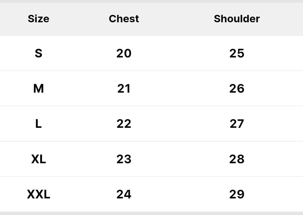 Size Guide Size Guide