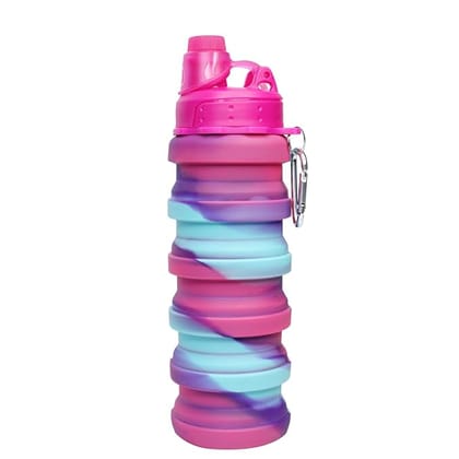 Silicone Sipper Bottle for Kids – Expandable Water Bottle for Home, Office, Gym, Trekking – Stylish & Fancy 500 ML Bottle for Girls and Boys