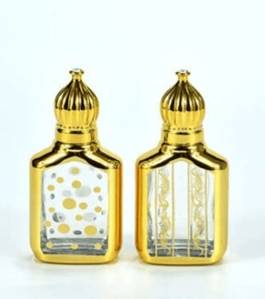 Mii Art Set of 2 Decorative 10ml Glass Fragrance Bottles with Gold Finish – Premium Empty Containers for Gifting Mii Art Set of 2 Decorative 10ml Glass Fragrance Bottles with Gold Finish – Premium Empty Containers for Gifting