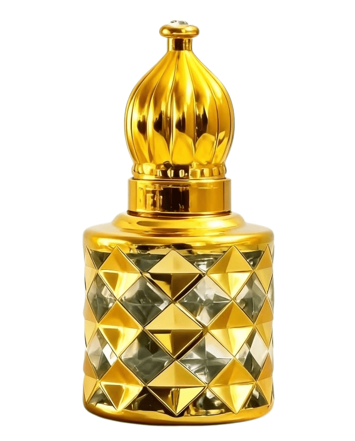 Mii Art 10ml DIY Perfume Bottle - Empty Golden Glass Container for Oils & Rose Water (Pack of 1)