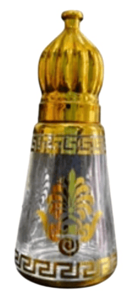 Mii Art Golden Splendor: 10ml Luxury Glass Perfume Bottle – Exquisite Refillable Decorative Container for Fine Fragrances(Pack of 1)