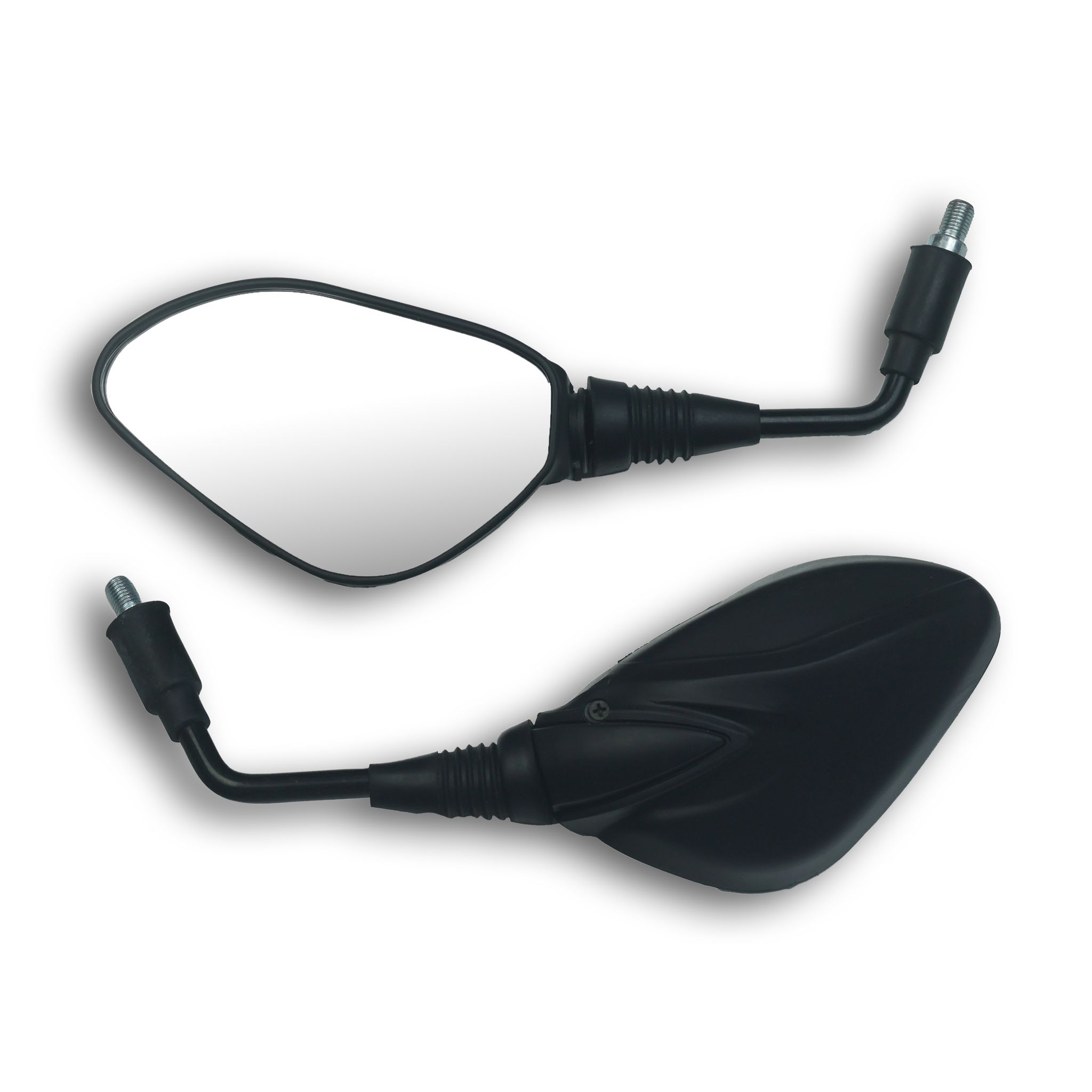 Varroc Shatter Proof Rear View Mirror for YAMHA FASINO BS6 BLACK | Left Hand | High Visibility Glass | OEM Quality | Pack of 1