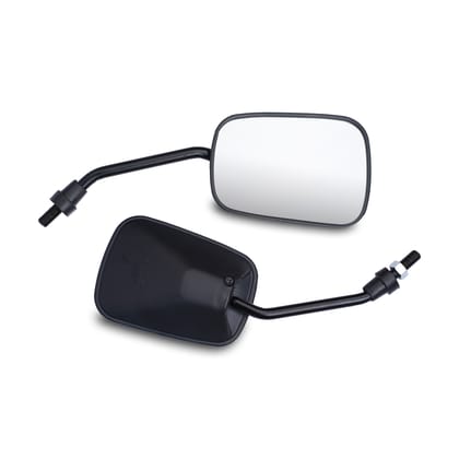 Varroc Shatter Proof Rear View Mirror for YAMHA FASINO BS6 BLACK | Right Hand | High Visibility Glass | OEM Quality | Pack of 1