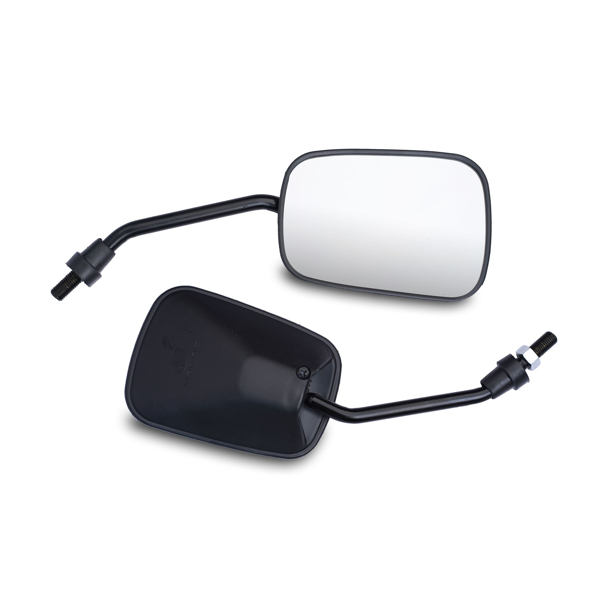 Varroc Shatter Proof Rear View Mirror for YAMHA FASINO BS6 BLACK | Right Hand | High Visibility Glass | OEM Quality | Pack of 1