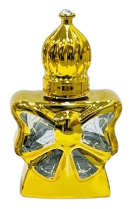 Elegant Golden Glass 10ml Gift Bottle by Mii Art – Vintage-Style Refillable Attar Vial for Special Occasions (Pack of 1)