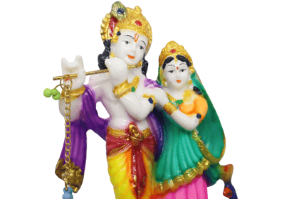 Radha Krishna with Peacock (Mor) Idol