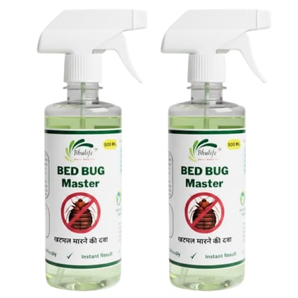 Natural Bug, Flea, Tick Repellent Spray 500MLx2 | Effective Bedbug Killer Spray For Home (Pack Of 2)