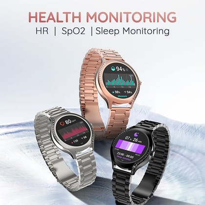 Pebble Ritz 1.19" HD Display Bluetooth Calling Smartwatch 