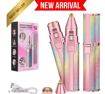 Facial Hair Removal Machine for Women – 2 in 1 Trimmer & Eyebrow Trimmer Pen, Upper Lip Hair Rem over for Women & Epilator – USB Rechargeable, Painless