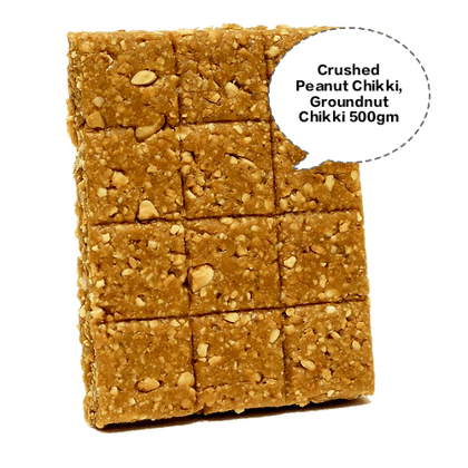 Crushed Peanut Chikki, Groundnut Chikki, Peanut Jaggery Bar, Shengdana Chikki, Kadalai Mittai 500gm
