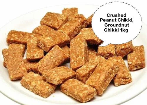 Crushed Peanut Chikki, Groundnut Chikki, Peanut Jaggery Bar, Shengdana Chikki, Kadalai Mittai 1kg