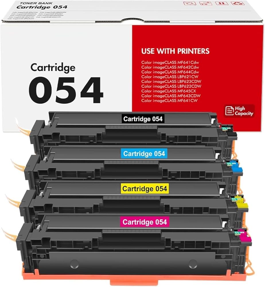 Canon Genuine 054 Complete 4-Color Toner Cartridge Set (CRG-054)