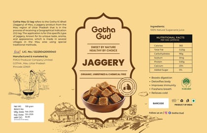 Gotha Gud Organic Unrefined Chemical-Free Jaggery