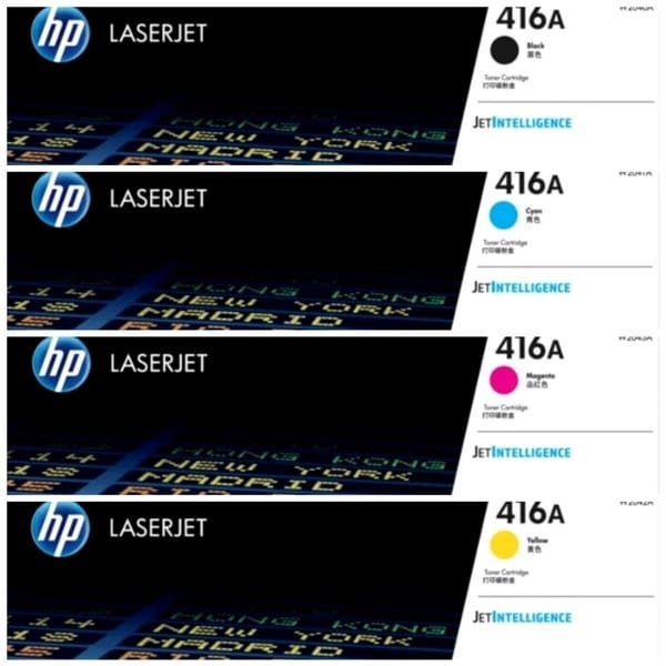 416A Toner Cartridge W2040A W2041A W2042A W2043A Colour Set with Chip Compatible for HP for Color LJ Pro M454dn,M454dw,MFPM479dw,M479fdn,M479fdw (Cyan,Magenta,Yellow,Black) - 4 Color Set