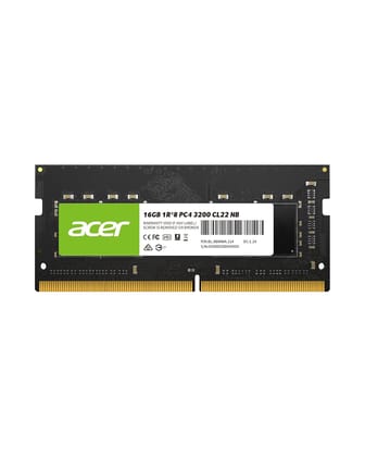 Acer SD100 16GB Laptop RAM | DDR4 3200MHz | CL22 | 1.2V Low Voltage | SODIMM Computer Memory | Plug & Play | (BL.9BWWA.208)