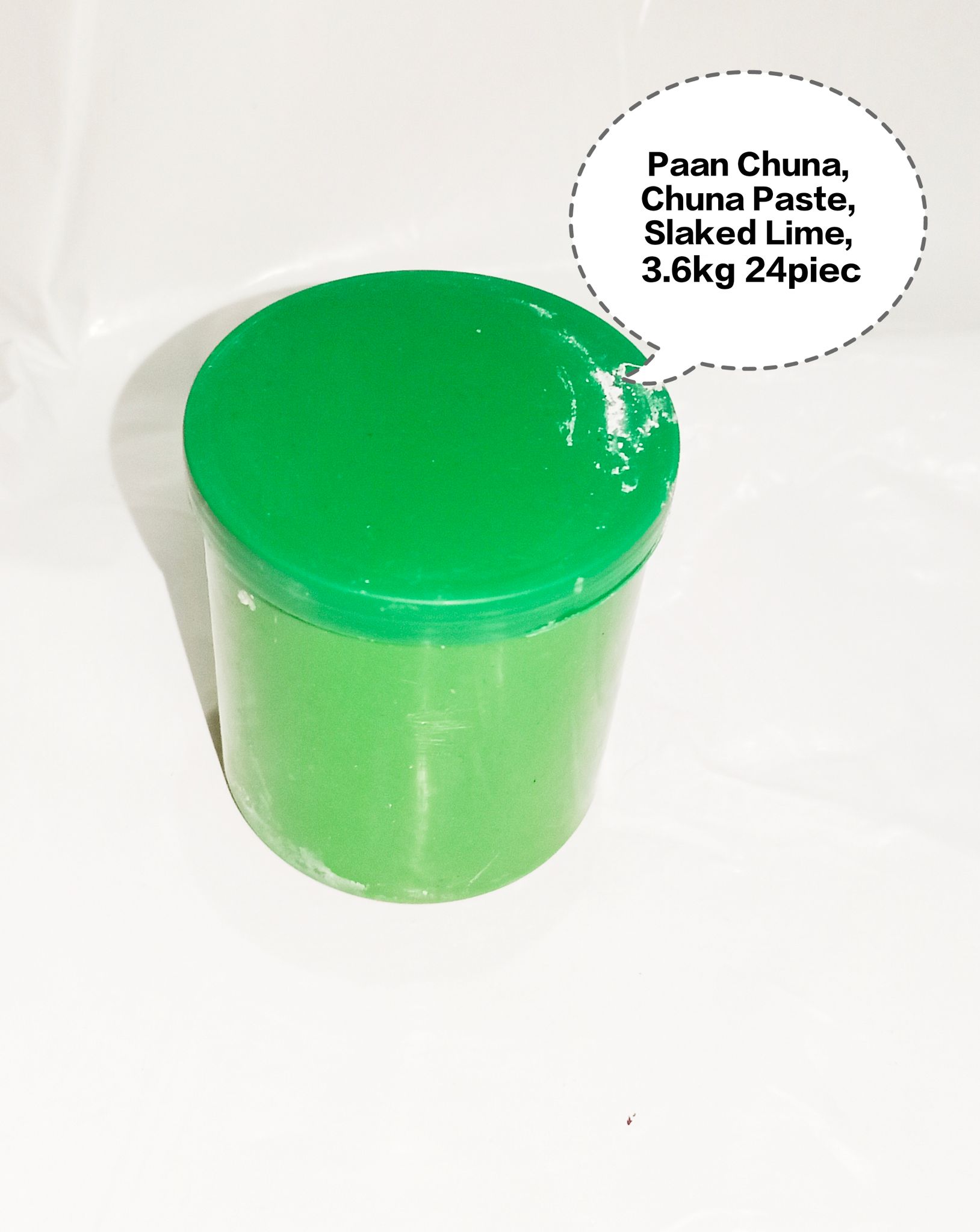 Paan Chuna, Slaked Lime Paste, Edible Lime for Paan, Calcium Hydroxide Paste, Kattha Chuna Mix 3.6kg 24piec