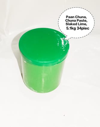 Paan Chuna, Slaked Lime Paste, Edible Lime for Paan, Calcium Hydroxide Paste, Kattha Chuna Mix 5.1kg 34piec