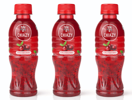 Chiazy Cranberry Drink with Chia Seeds – 250ml (Pack of 3)