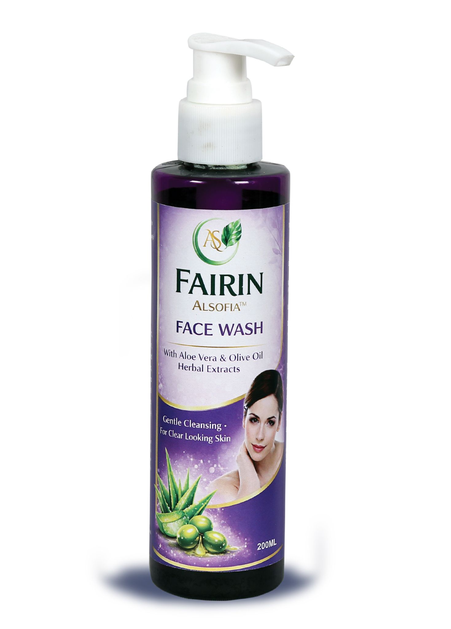 FAIRIN ALSOFIA Face Wash with Aloe Vera & Olive Oil Herbal Extracts