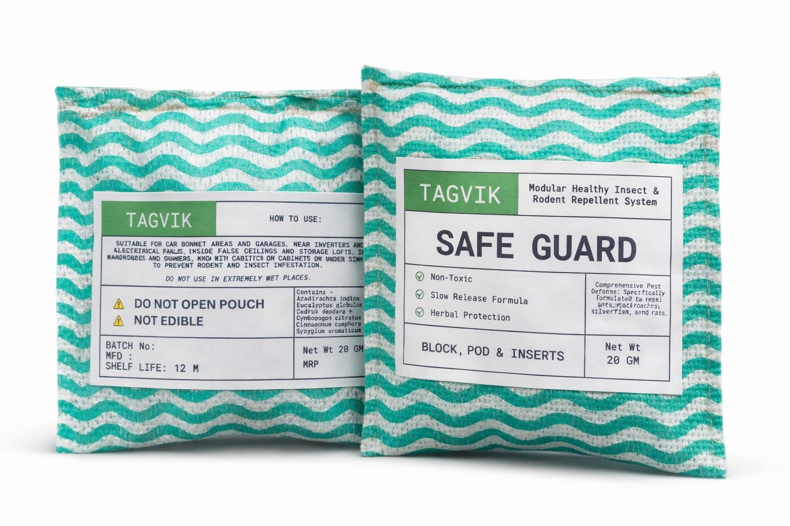 TAGVIK Safe Guard Insect & Rodent Repellent System (20 GM)