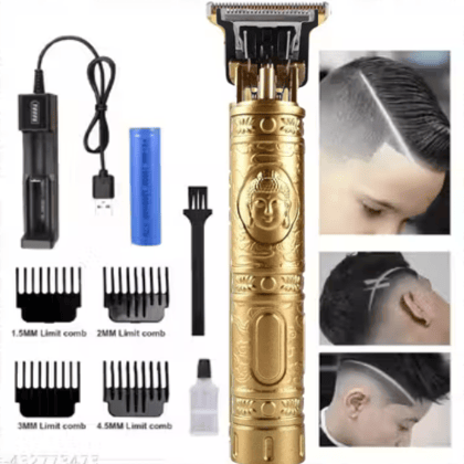 New Plastic Trimmer Men Professional Cordless instantly rechargeable For Beard, Hairs, Moustache & Face, Electric T Blade Zero Gapped Shaving Machine Men's Grooming Kit