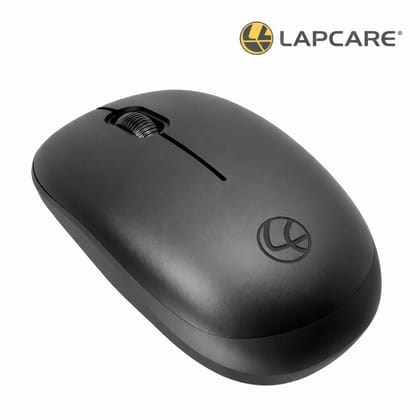LAPCARE Safari III B Wireless Mouse-2.4GHz High Precision with Upto 1600 DPI, Nano Receiver and Plug & Play Usage -USB/Black