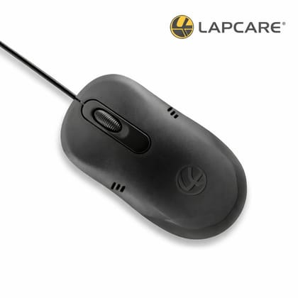Lapcare Optical USB Mouse L-60 Plus (Ind) 1000Dpi,3- Button, Scrolling Wheel, Plug and Play (Black)