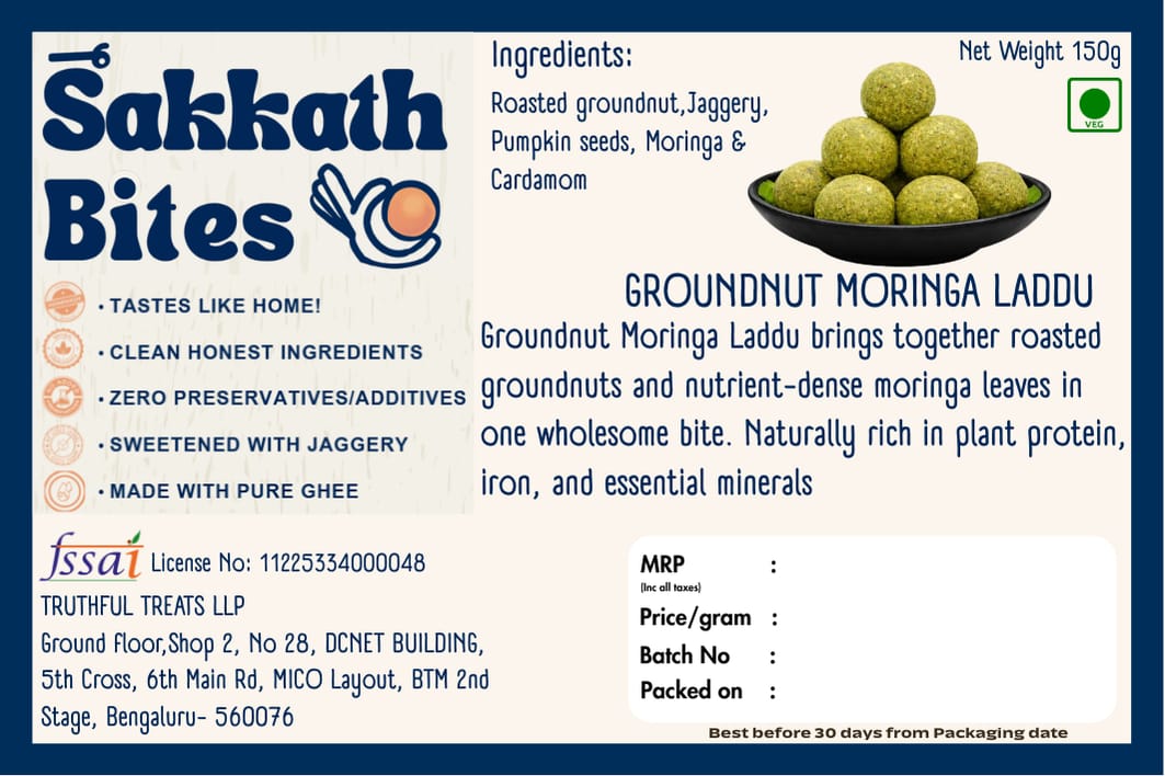Groundnut Moringa Laddoo