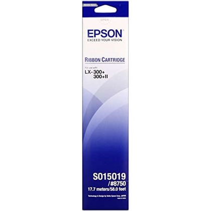 Epson Black Ribbon Cartridge #8750 (S015516) LX-300+ II