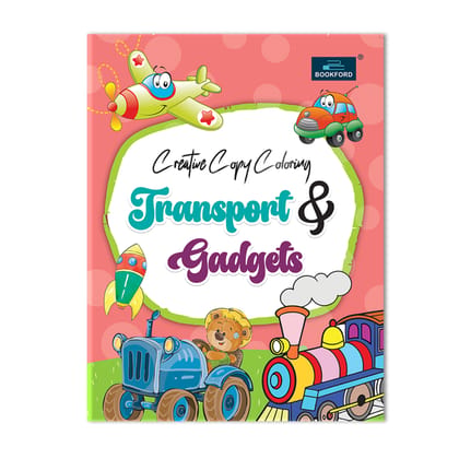 Creative Copy Coloring Book of Transport And Gadgets For Kids. Creative Copy Coloring Book of Transport And Gadgets For Kids.