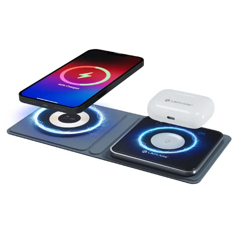 Lapcare VIO 2 IN 1 Wireless Charging Stand With Multiple Protection (LWC-663)