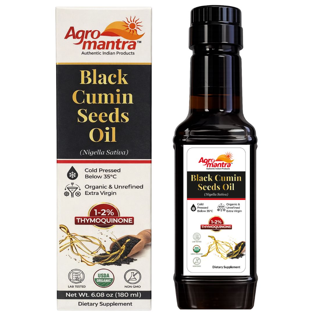 USDA Organic Black Cumin Seed Oil Liquid (6.08 fl oz) Premium Cold-Pressed Nigella Sativa Producing Pure - Antioxidant Supplement - Vegan, Gluten-Free, & Non-GMO (No Pills or Capsules)